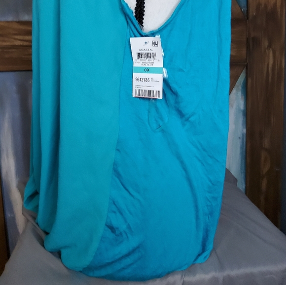 INC Wrap Top in Teal Glow - Picture 8 of 8